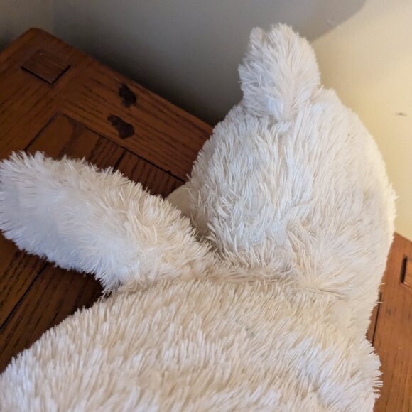 Hugfun Intl 27" Large Cream Colored Floppy Teddy Bear w/Bow Stuffed Animal - Picture 13 of 15